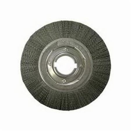 Nylox Burr-Rx Wheel Brush, Composite, 14 in Brush Dia, 1 in Face W, 2 in Arbor Hole, Crimped/Round Filamen 86135